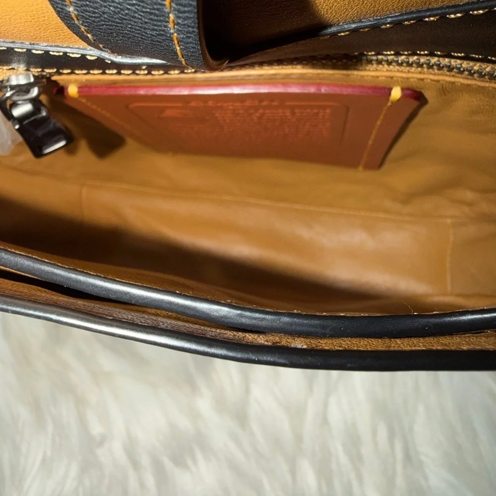 Coach Black Crossbody Bag with Studs#20115